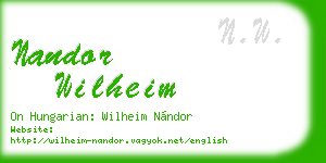 nandor wilheim business card